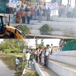 जल गंगा अभियान के शोभापुर के भुजरिया घाट की श्रमदान कर की सफाई