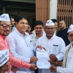 आम आदमी पार्टी ने घटिया निर्माण कार्य पर उठाए सवाल, ठेकेदार को ब्लैकलिस्ट करने की मांग