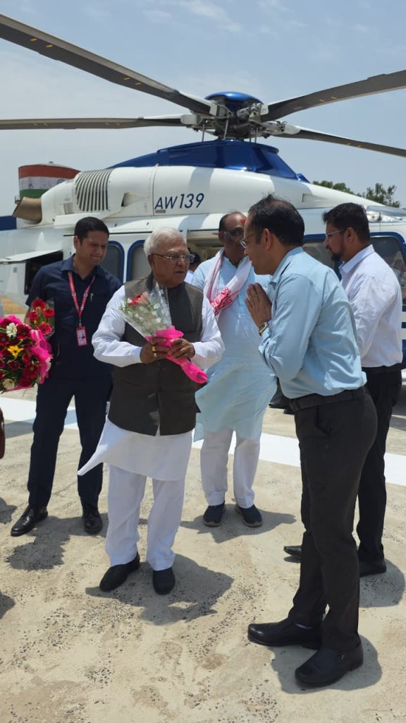 राज्यपाल श्री मंगुभाई पटेल का किया आत्मीय स्वागत