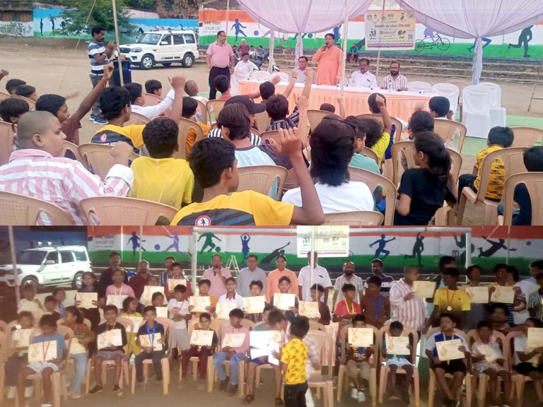हाईस्कूल फुटबाल ग्राउंड सारणी के उत्कल स्पोर्ट्स सारणी द्वारा खेल एव युवक कल्याण विभाग बैतूल के मार्गदर्शन में ग्रीष्म कालीन निशुल्क खेल शिविर हुआ समापन खिलाड़ियों को पुरस्कार वितरण किए