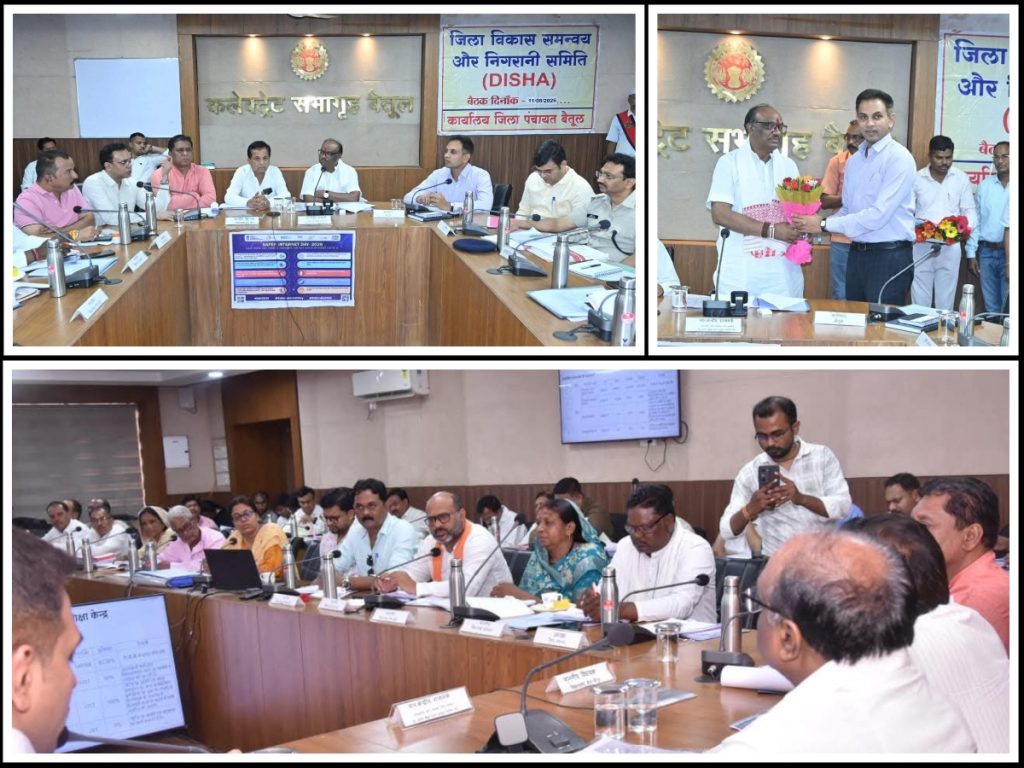 जिला विकास समन्वय एवं जिला निगरानी समिति दिशा बैठक में उठा ओवरब्रिज के खस्ताहाल बायपास सड़क का मुद्दा