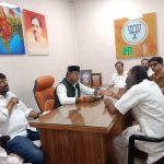 मध्यप्रदेश शासन के कैबिनेट मंत्री श्री विश्वास सारंग ने कांग्रेस की आंतरिक कलह पर भाजपा प्रदेश कार्यालय में मीडिया से की चर्चा